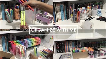 ORGANIZE WITH ME - organizing my pen and stationery collection, desk makeover