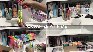 ORGANIZE WITH ME  organizing my pen and stationery collection, desk makeover