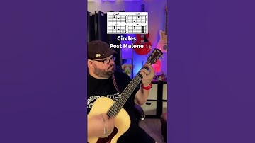 Thumbnail of Circles by Post Malone Guitar Tutorial Lesson! #shorts #guitar #youtubeshorts #music #guitarra