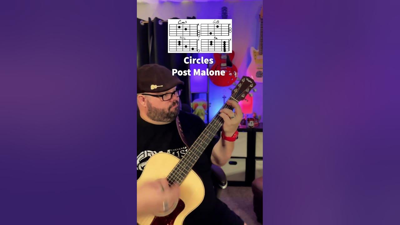 Circles by Post Malone Guitar Tutorial Lesson! #shorts #guitar #youtubeshorts #music #guitarra