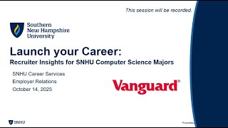 Vanguard Info Session for SNHU Computer Science Majors