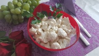 Вкусный салат из цветной капусты простой рецепт Вкусный салат из цветной капусты простой рецепт