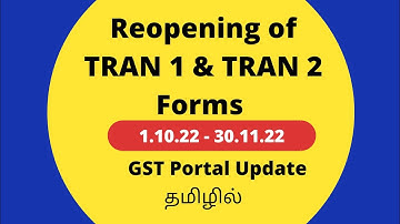 New Update | Advisory on Filing TRAN-1/TRAN-2 Forms to Claim Transitional Credit