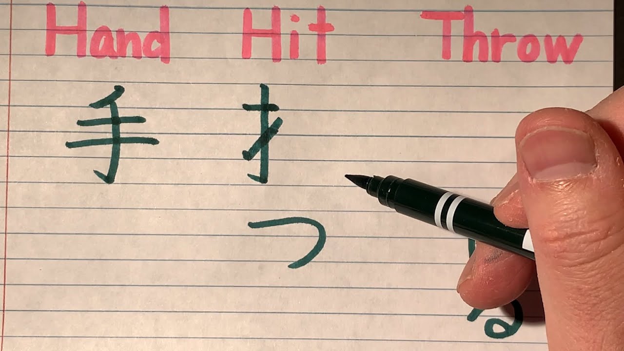 Kanji writing How to write and pronounce Kanji Radical(Hand) with