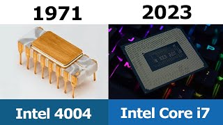Эволюция процессоров. От огромных шкафов до маленького чипа.