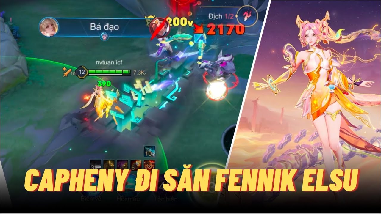 Icyfoxx cầm Capheny đi săn Elsu và Fennik 1 bắn trắng Hp căng đét | Liên quân