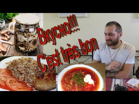 Франция.ФРАНЦУЗ ПРОБУЕТ РУССКУЮ ЕДУ (Français/Russe)