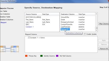 Using the data import utility