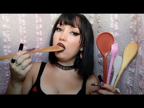 ASMR Spoon Scoops 🥄 The most Popular TikTok Trigger (Mouth Sounds, Nibbling)