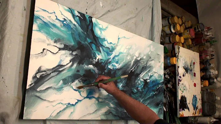 Abstract Painting 'VANISHING POINT' How to Demo Bl...