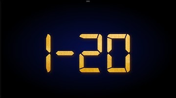 Random Number Generator 1-20 | Gold numbers set digital metal