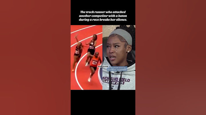 The track runner who attacked another competitor with a baton during a race breaks her silence