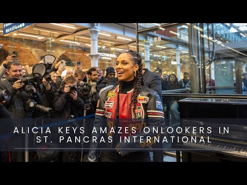 Alicia Keys Amazes Onlookers at St. Pancras International