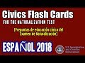 UNITED STATES CITIZENSHIP INTERVIEW TEST QUESTIONS - SPANISH VERSION (2018, 2019)