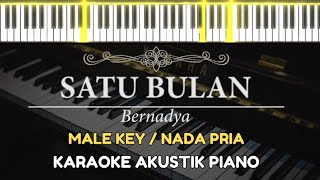 Satu Bulan - Bernadya ( MALE KEY - Karaoke Piano )