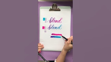Brush Pen Lettering Blending Tutorial With Tombow Brush Pens #shorts #ASMR #calligraphy