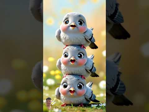 Stacked small animals#cute