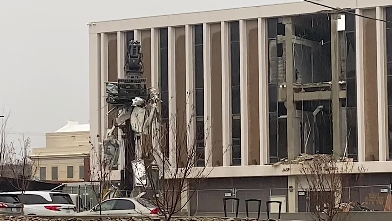 Joplin Courts Building is being torn down in the shadow of the new