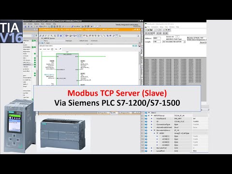 COM19. ModbusTCP Server via Siemens S7-1200/S7-1500 PLC and TIA Portal