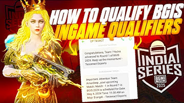 How to qualify in game qualifiers bgis 2025 | Bgis in game Qualifiers Rules you should know