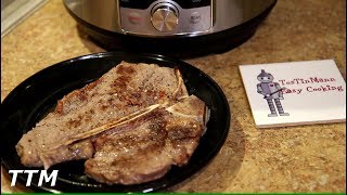 frozen steak pot instant cook pressure cooker pork chops cooking beef recipe cooked sirloin bone minute recipes