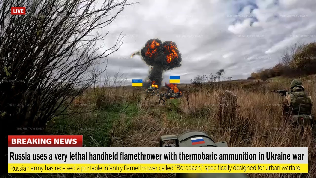 Ukrainian Drone Drop Thermobaric Hand Grenade (RGT-27S2) Into BMP-1