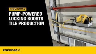 Pump Powered Locking Device Boosts Tile Production