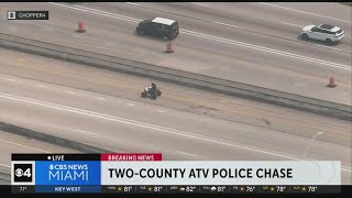 ATV rider leades police on a two-county chase