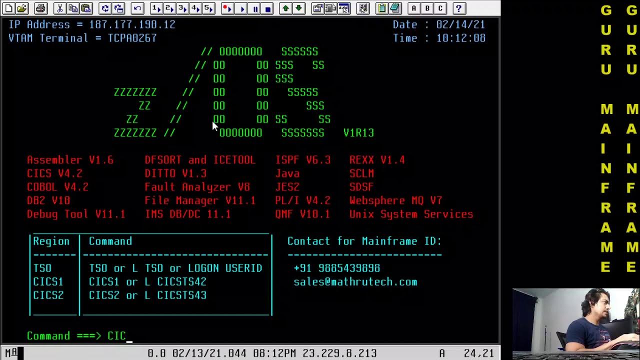  7 cics corriendo cobol cics ibm mainframe youtube