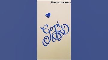 Gopi Name, Comment Ur Name ❤️ #youtube #shorts #youtubeshorts #calligraphy #handwriting #nameart
