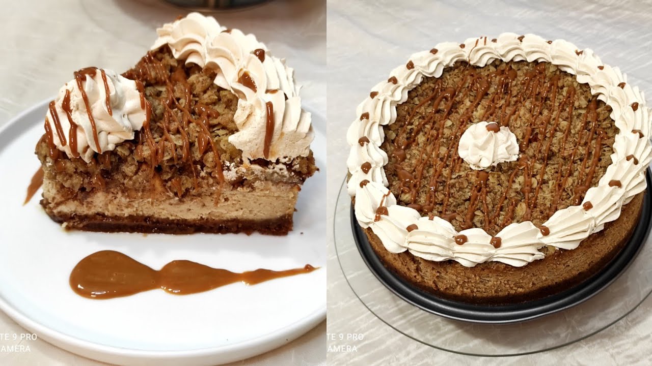 أروع تشيزكيك بالتفاح والكراميل بقوام كريمي وطبقة مقرمشة والطعم 😋👌 Caramel Apple Crispy Cheesecake