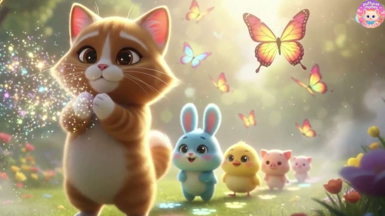 🤠🐑Puffy Cat: Cowgirl Nina To The Rescue! Catch Baa Baa Sheep, Farm Animals & Cowboy Rhymes for Kids!