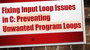 Fixing Input Loop Issues in C: Preventing Unwanted Program Loops