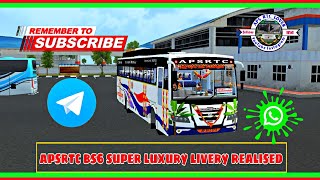 Apsrtc bs6 super luxury livery realised this link in description | bus simulator indonesia!!
