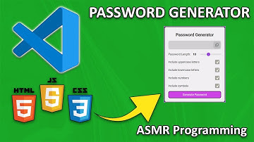 ASMR Programming - JavaScript Password Generator - No Talking