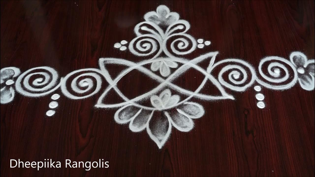 2 Trendy sides bordes rangoli designs Easy & simple kolam ...