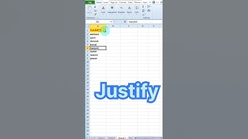 How to use Justify #excel #computer