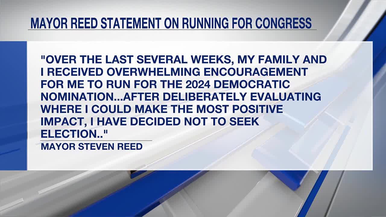 Montgomery Mayor Steven Reed announces he will not seek Congressional ...