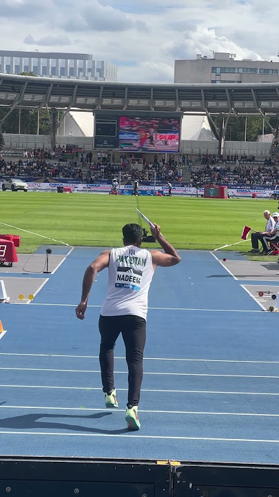 Arshad Nadeem of Pakistan in action at Paris Diamond League #olympics #pakistan