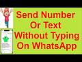 Send Number Or Text Without Typing On WhatsApp