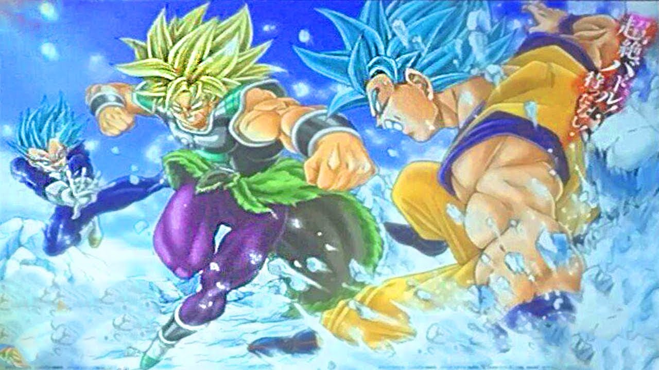 Broly SSJ Blue Hair vs Vegeta - wide 5