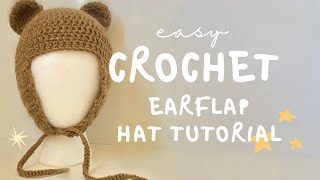 Crochet Earflap Hat Tutorial | Quick & Easy!