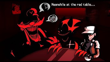Meanwhile at the red table.. | Pasta Night But Mr. Virtual, Fatal Error and Red sing it