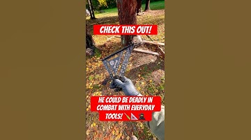 He could be deadly in combat with everyday tools! 😂 #shorts #skills #combat #tools #fyp #tricks