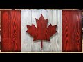 Making a rustic wooden Canadian flag.