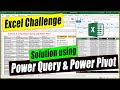 Excel Challenge from Computer Gaga (Solution using Power Query and Power Pivot)