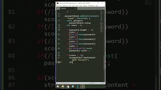 Build Password Strength Checker in JavaScript  | #shorts