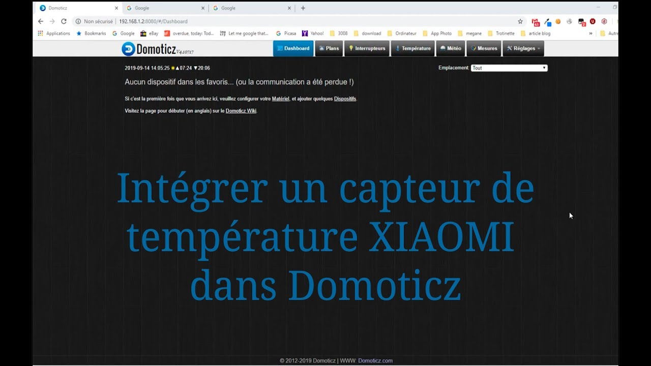 06 Capteur de température Xiaomi et Domoticz Intégration YouTube