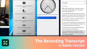 The NEW Recording Transcript in Adobe Connect