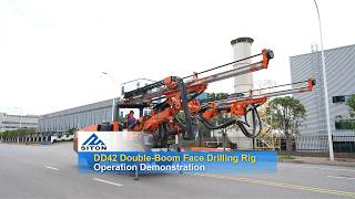 SITON DD42 Double Boom Face Drilling Rig Operation Demonstration